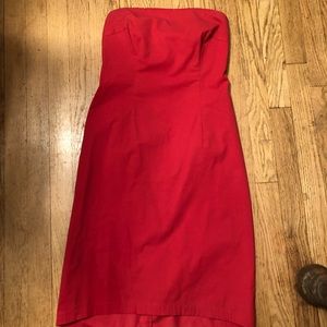 Burnt Orange / Red J. Crew tube dress